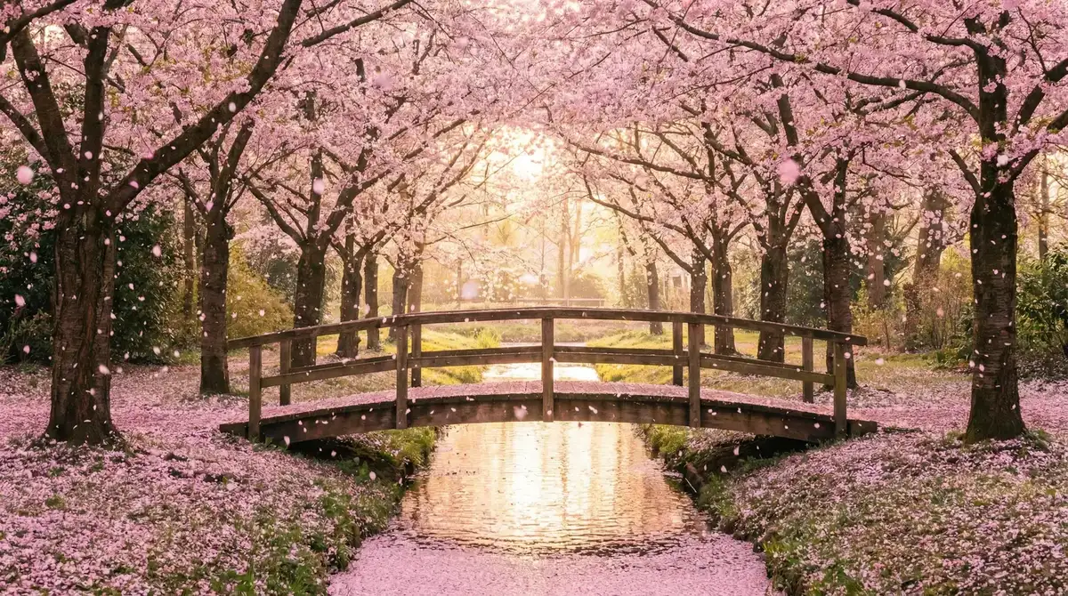 樱花桥畔 - 色郎电影 唯美风景